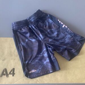 Adidas Kids Black and Blue Camo Shorts